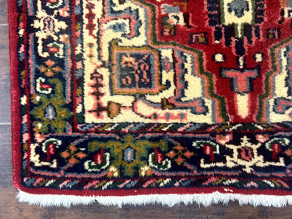 Indo Persian Heriz Wool Runner Rug 3x17 Medallion Hallway Carpet