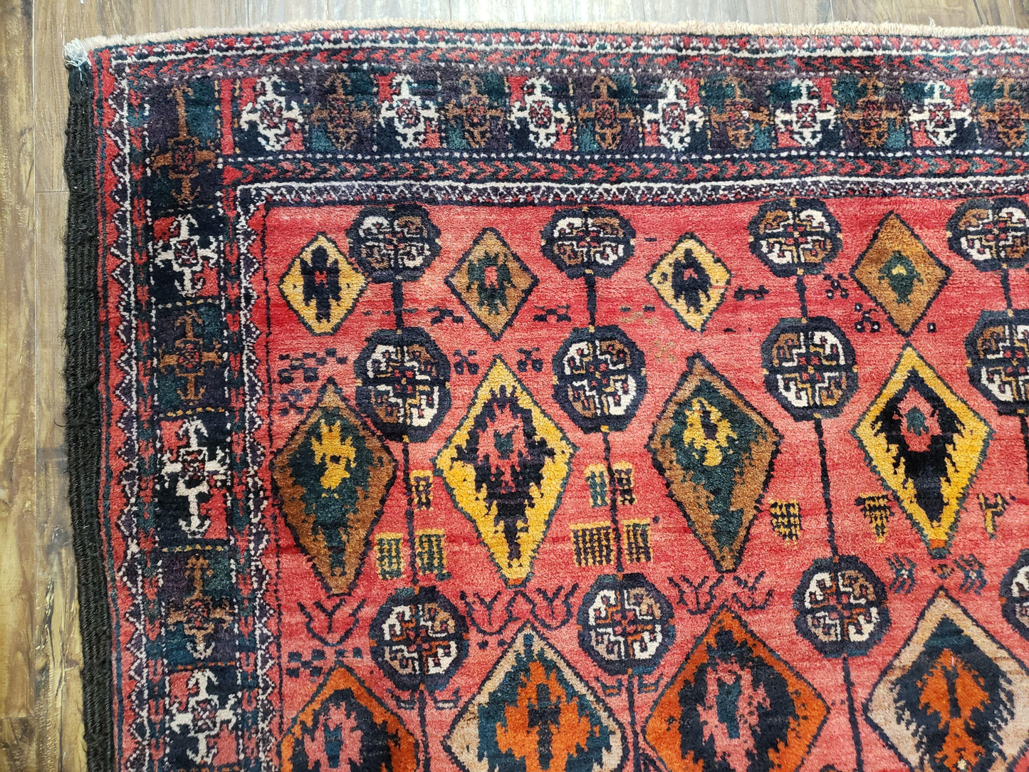 Baluch Afghan Turkoman Tribal Wool Rug Handmade With Organic Dyes 8x4 Carpet