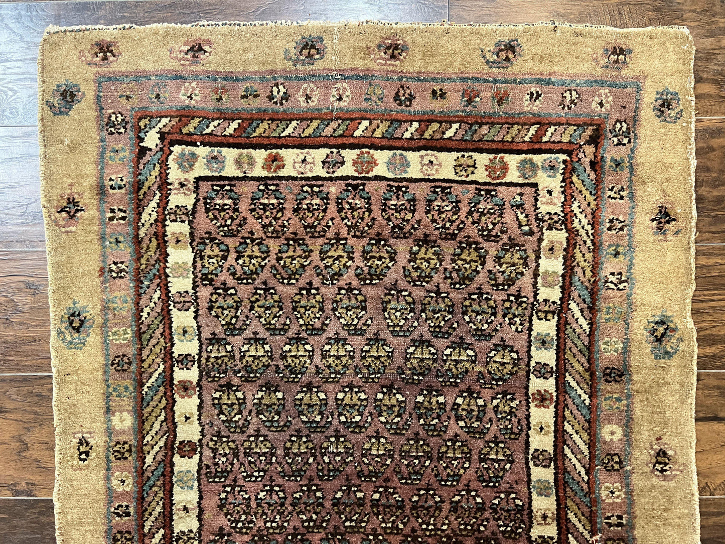 Antique Persian Sarab Runner Rug 3x11 Handmade Wool Camel Hair Hallway Carpet