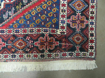 Vintage Turkish Tribal Wool Rug Medallion Hand Made 4x5 Size