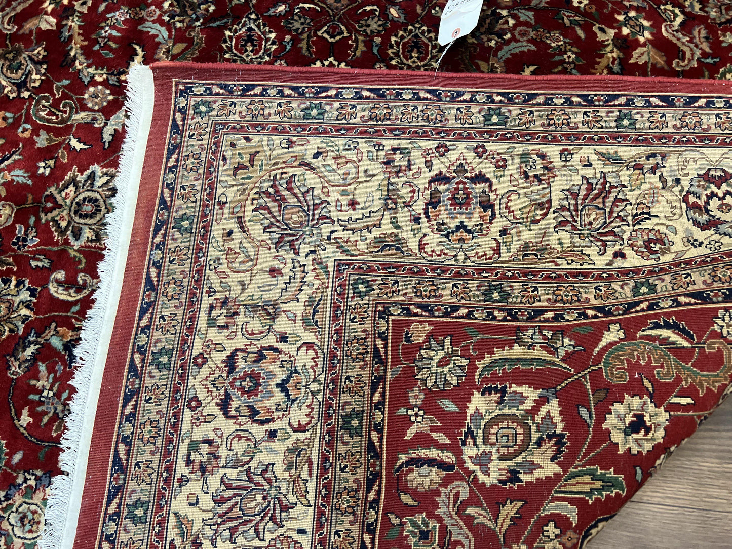 Vintage Indo Persian Rug 6x9 Hand Knotted Wool Oriental Carpet Floral Design