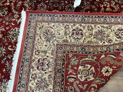 Vintage Indo Persian Rug 6x9 Hand Knotted Wool Oriental Carpet Floral Design