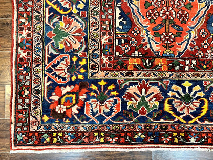 Persian Bakhtiari Rug 10x14 Hand Knotted Rare Tribal Carpet Red Blue Ivory Multicolor