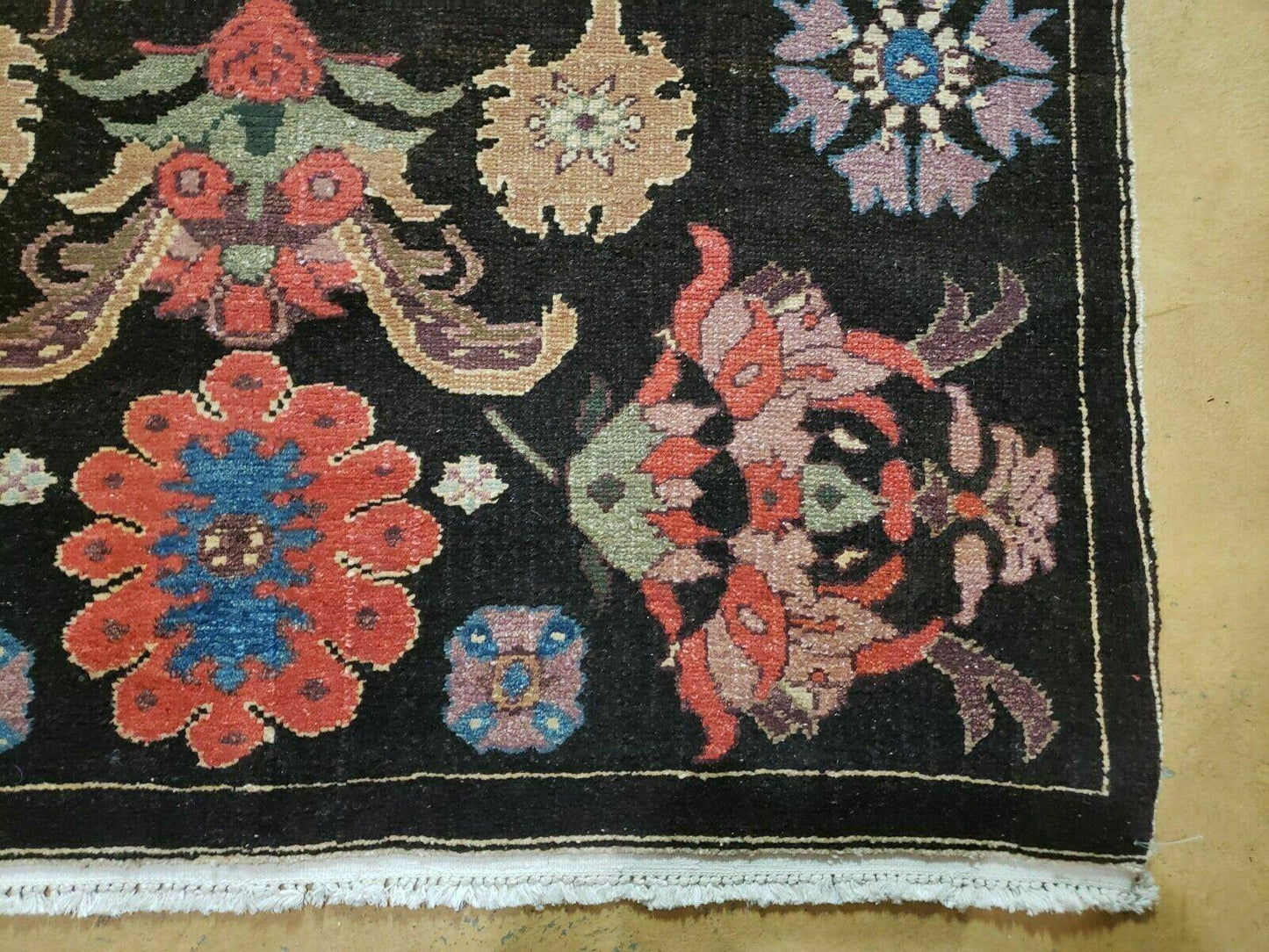 Antique Karabagh Caucasian Rug Handmade Wool Carpet Organic Dye 4 Ft 5 In By 16 Ft 1 In