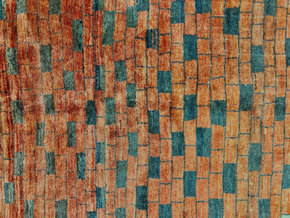 Persian Gabbeh Rug 6x8 Ft Handwoven Wool Tribal Area Rug For Home Decor