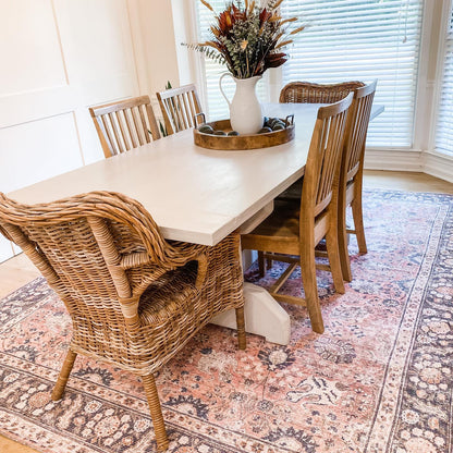 Red Washable Area Rug - Stylish Home Decor Rug