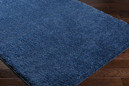 Washable Dark Blue Shag Rug - Faina Collection Cozy Home Decor