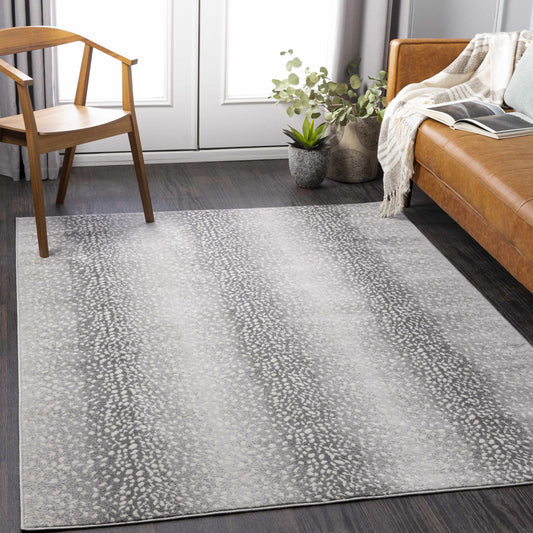 Antelope Print Rug - Black Gray Stylish Home Décor