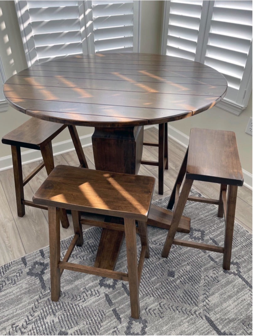 Saddle Stool Adjustable Kitchen Bar Stool With Three Height Options And Custom Finish