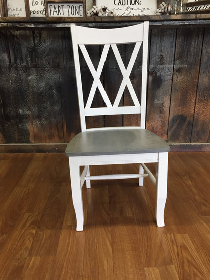 Double X Back Chair Farmhouse Dining Chair Pair With Tables Sturdy Wood Seat