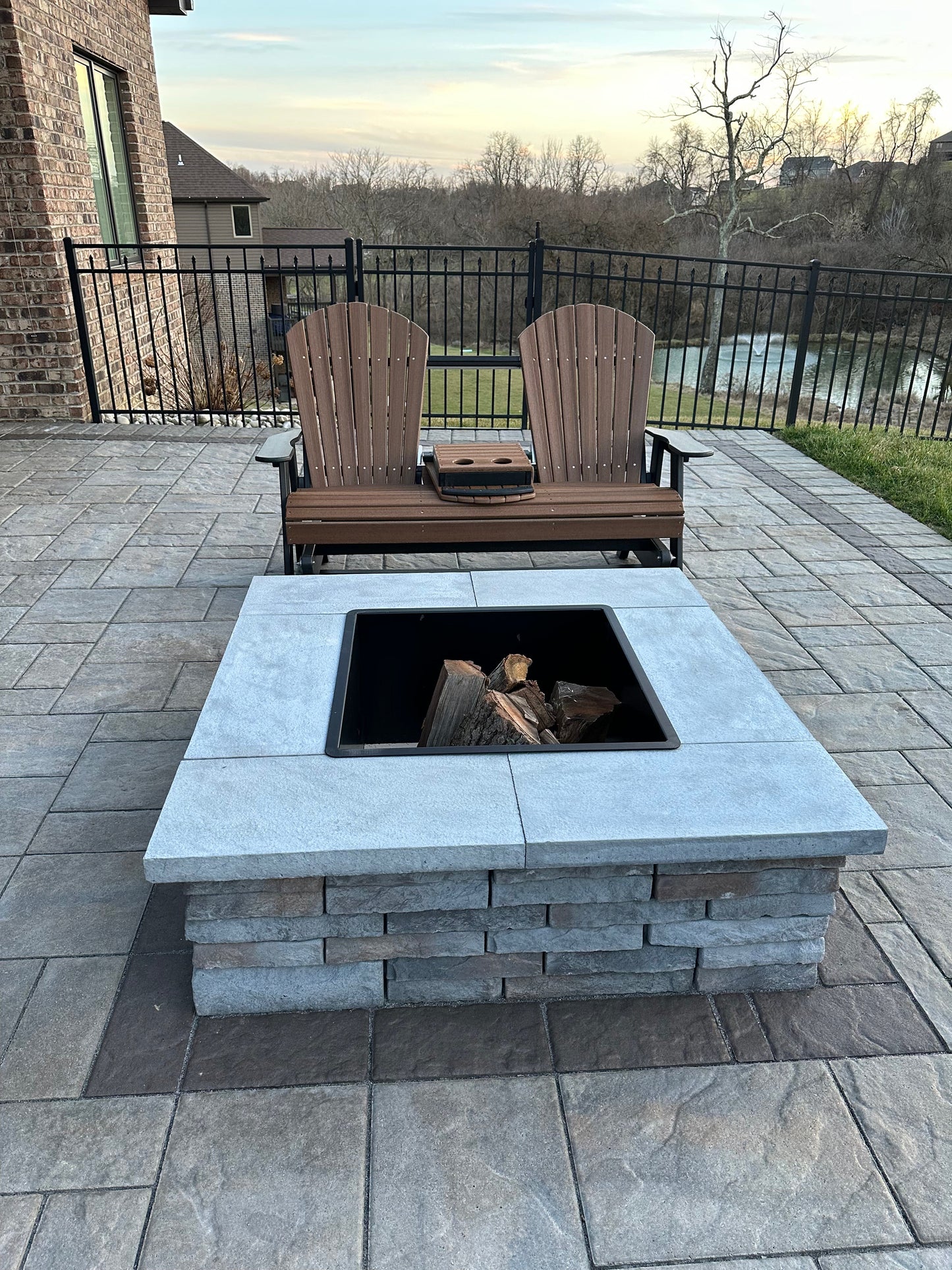 5 Foot Glider With Fold Down Outdoor Seating For Patio Porch