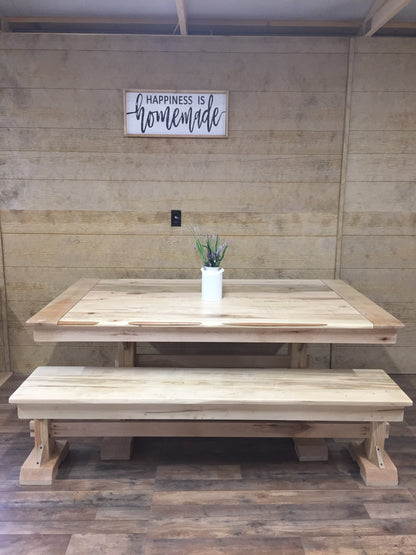 Trestle Bench For Trestle Table 18 Inch High With Slidable Legs