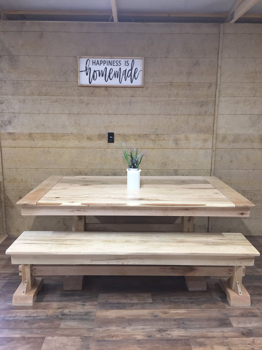 Trestle Bench For Trestle Table 18 Inch High With Slidable Legs