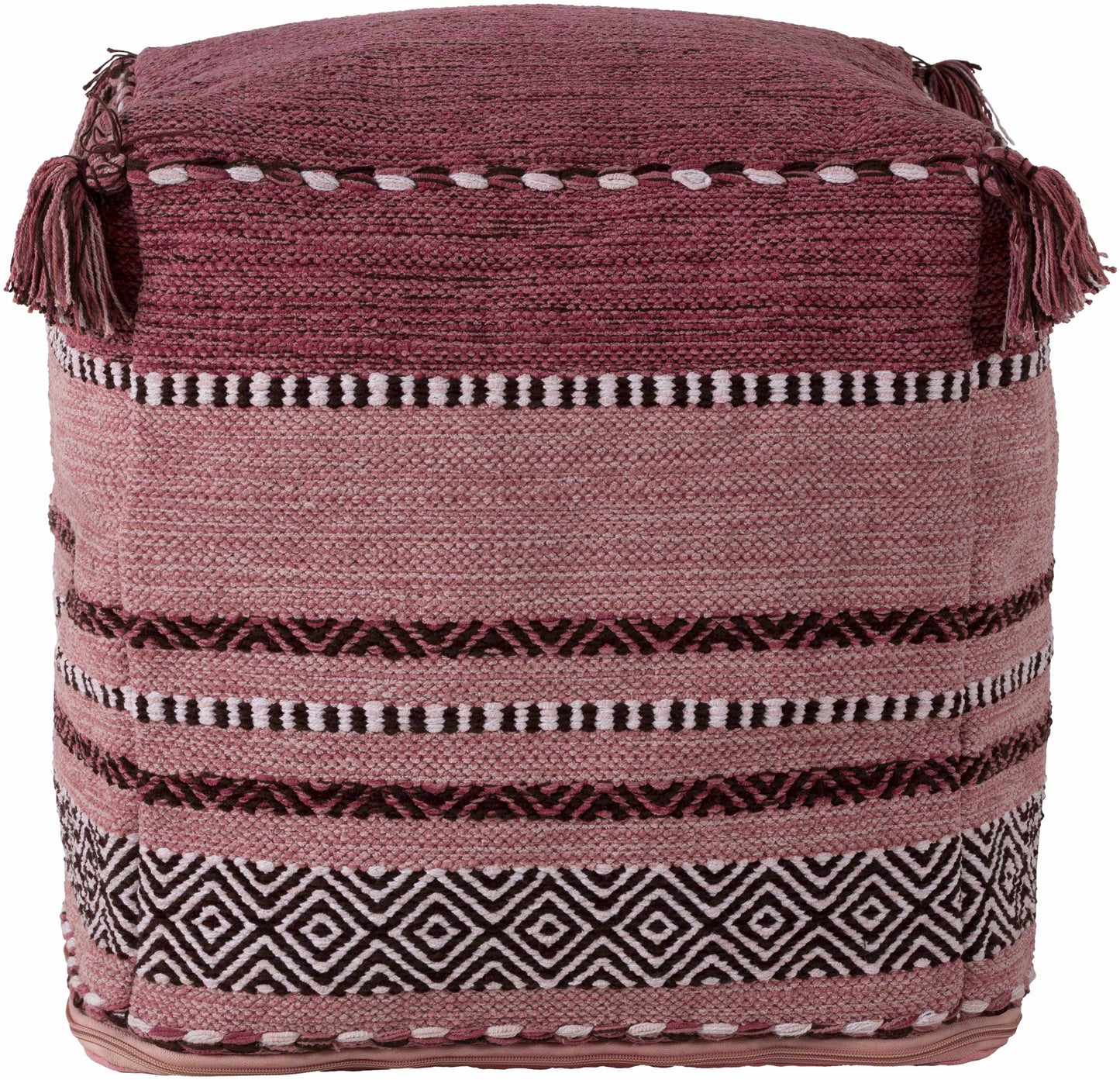 Jamberoo Pouf Handwoven Cotton Accent Stool Clearance For Bohemian Living Spaces