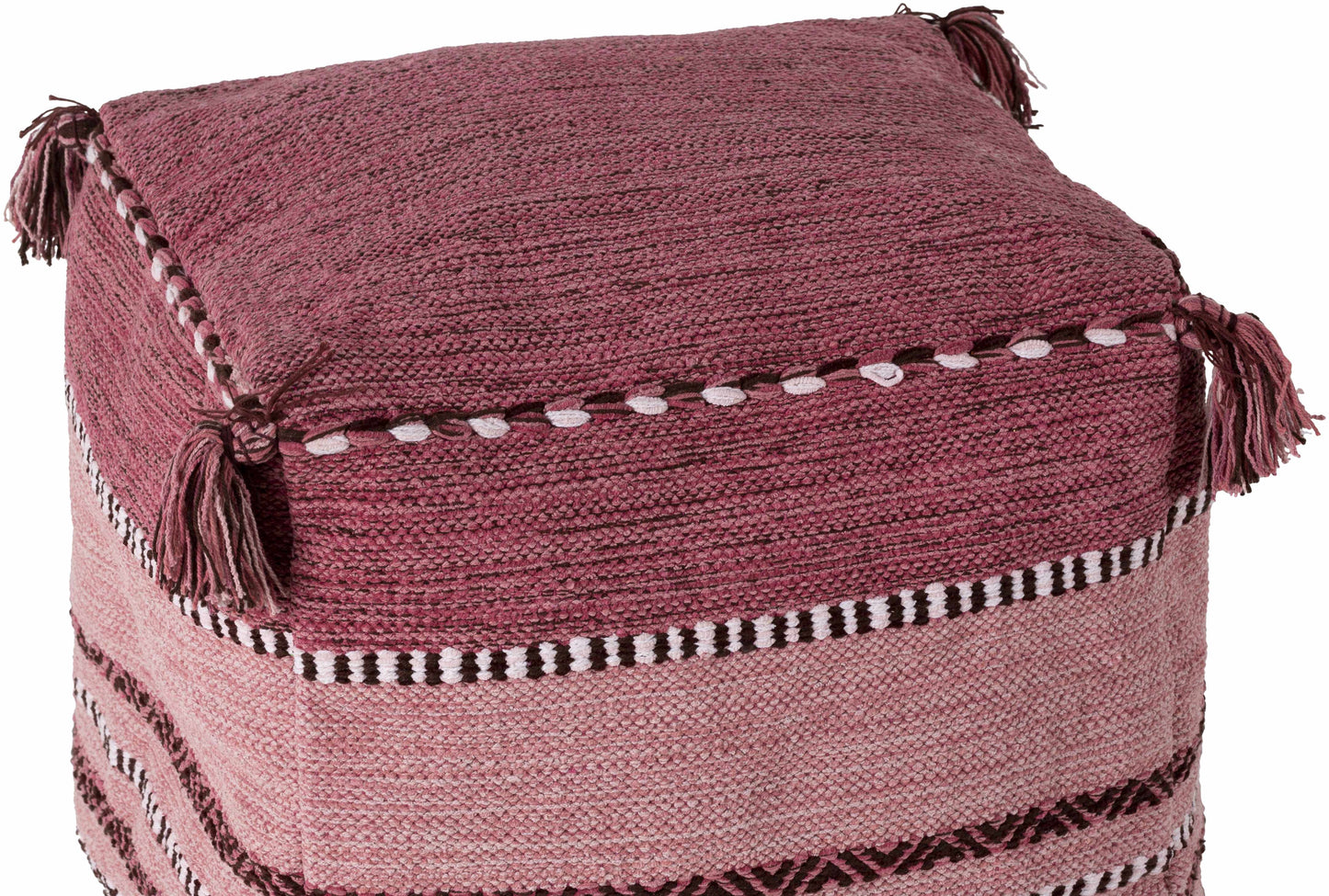 Jamberoo Pouf Handwoven Cotton Accent Stool Clearance For Bohemian Living Spaces