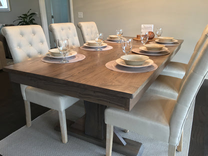 Trestle Farmhouse Dining Table Custom Built Hardwood Finish Options