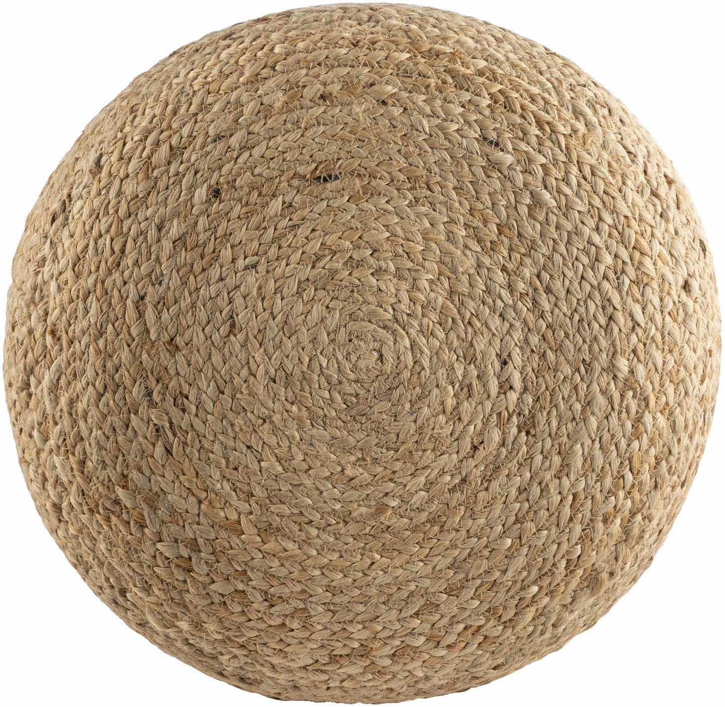 Lavertezzo Brick Red Knitted Cotton Pouf Versatile Footrest and Extra Seating