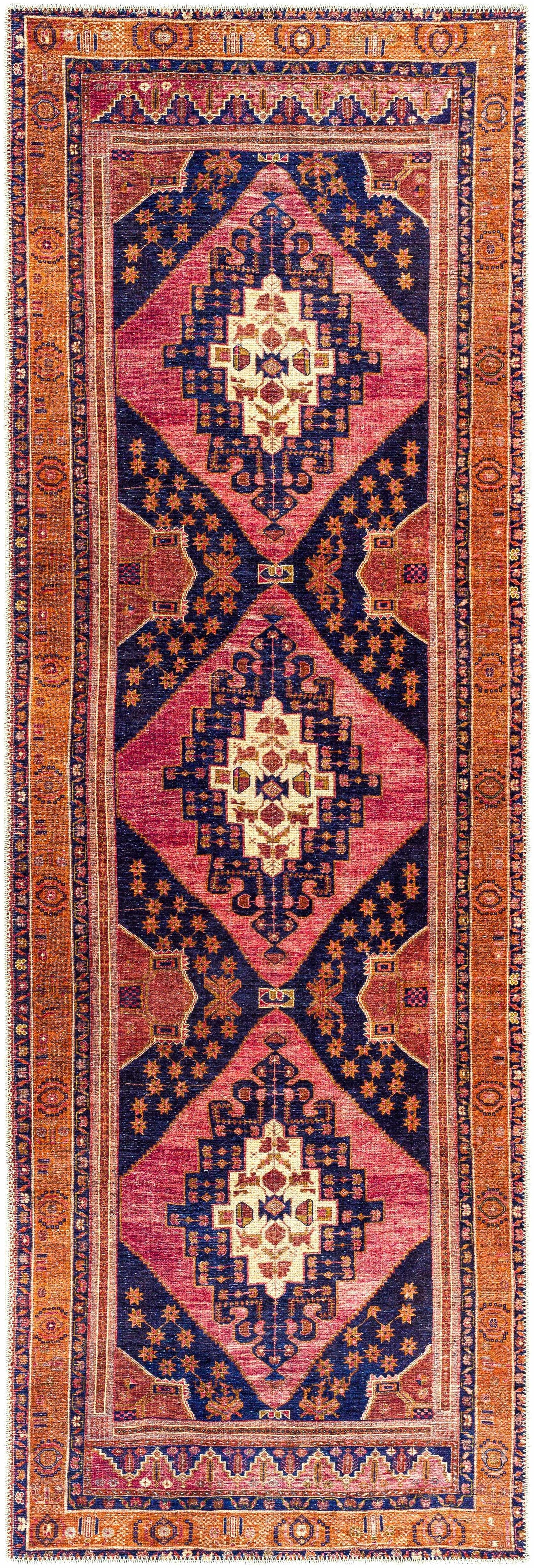 Vintage Washable Flat Pile Rug - Malamote Collection for Stylish Decor