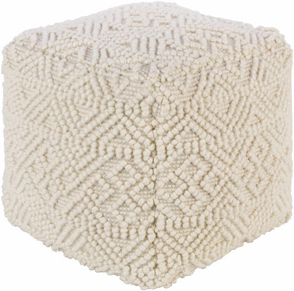Mesudiye Pouf Cream Handwoven Accent Piece For Living Rooms