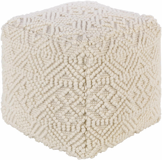 Mesudiye Pouf Cream Handwoven Accent Piece For Living Rooms