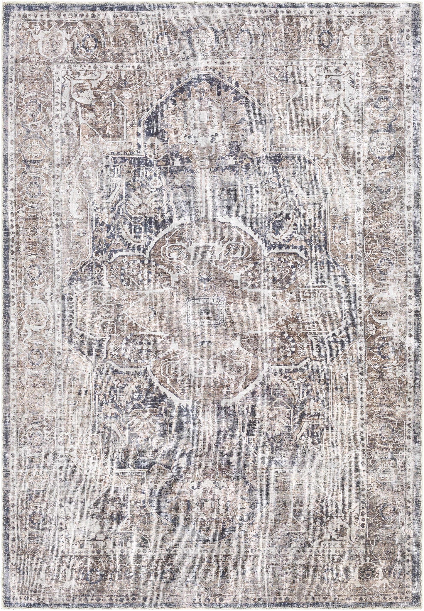 Washable Mignon Area Rug - Stylish Durable Easy Clean Rug