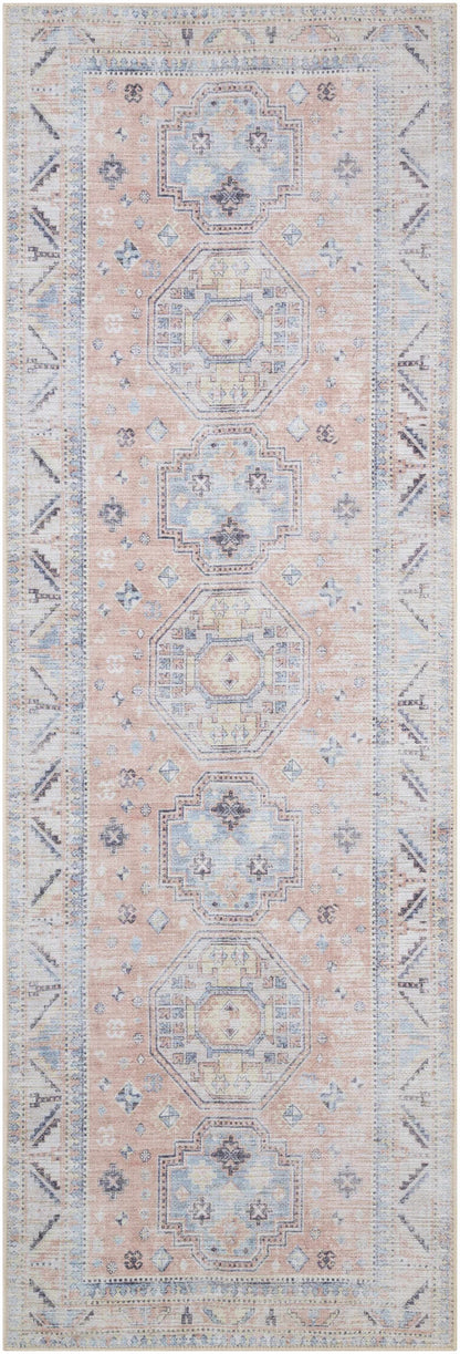 Morcott Peach Washable Area Rug - Soft Stylish Easy-Clean Home Decor