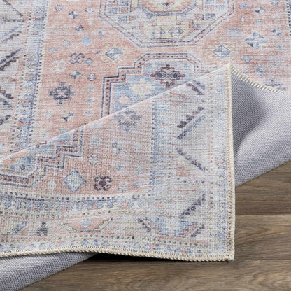 Morcott Peach Washable Area Rug - Soft Stylish Easy-Clean Home Decor