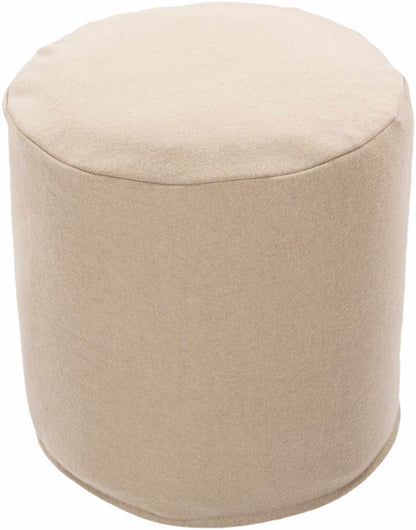 Marine Pouf Tan Felted Wool Footrest And Accent Seating For Living Rooms