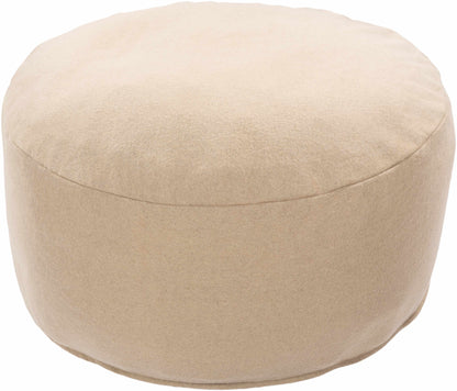 Marine Pouf Tan Felted Wool Footrest And Accent Seating For Living Rooms