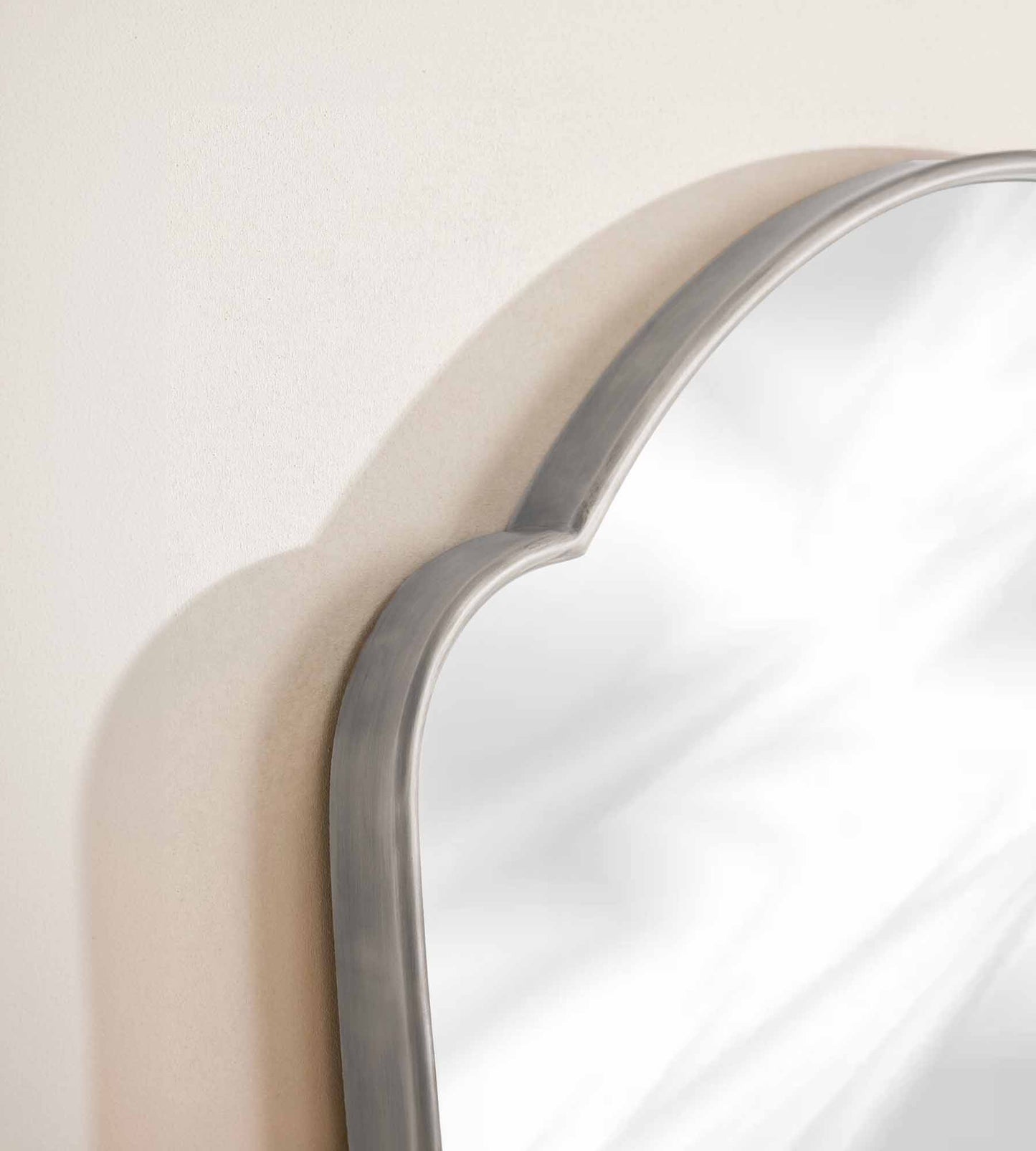 Artisan handcrafted silver mirror