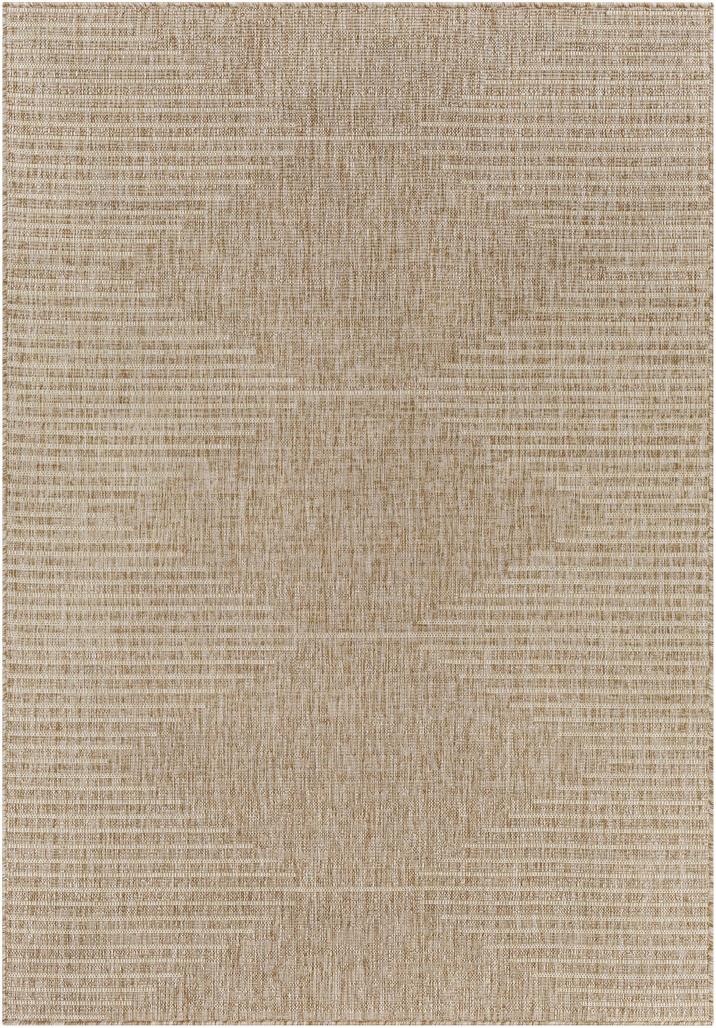 Dark Beige Outdoor Area Rug - Patio  Deck Mat