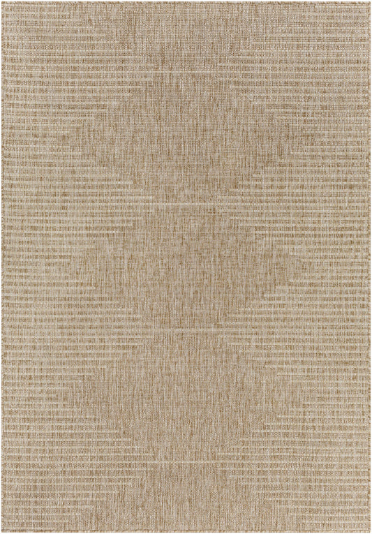 Dark Beige Outdoor Area Rug - Patio  Deck Mat