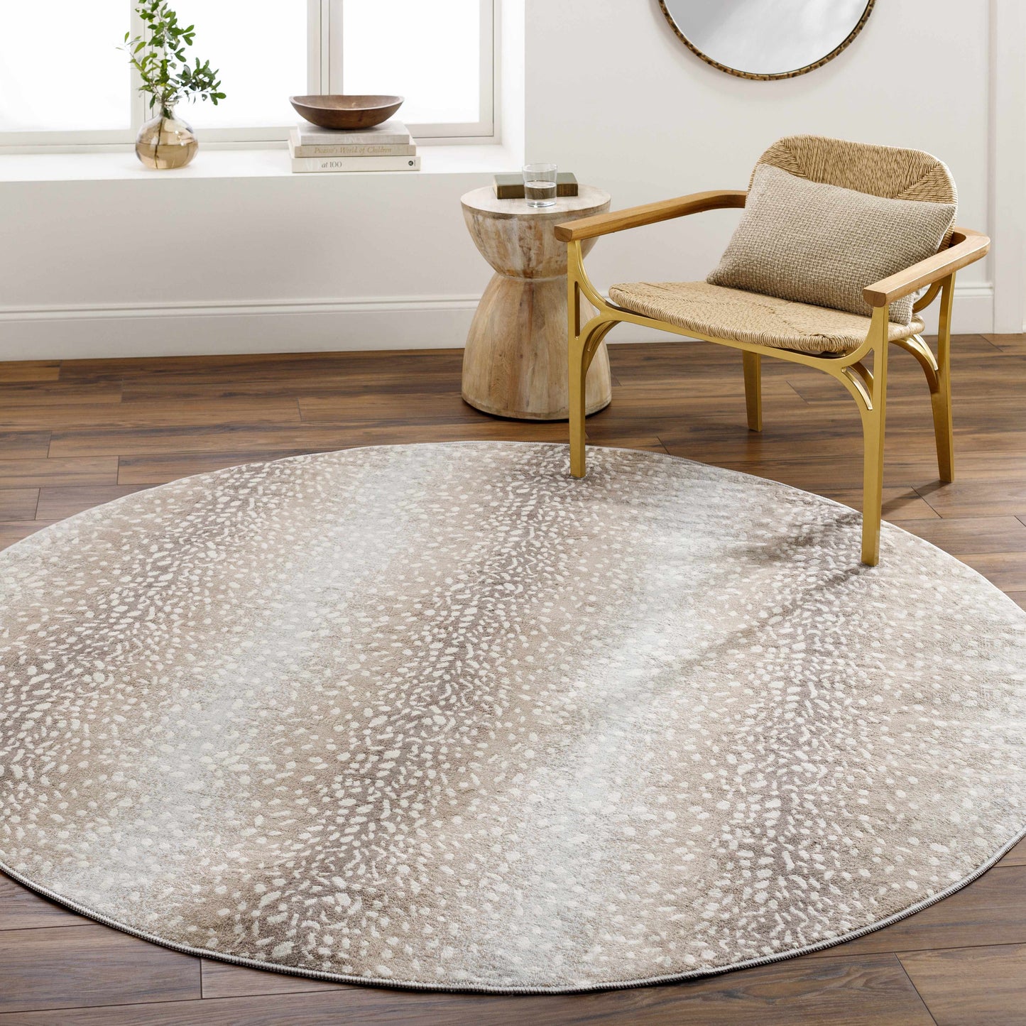 Tan Leopard Print Area Rug - Stylish Home Decor Accent