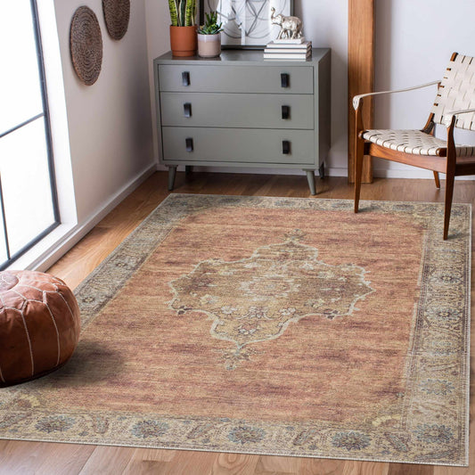 Powhatan Washable Area Rug - Soft Durable Stylish Home Décor