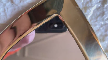 Set of 6 Small Unlacquered Brass Mirror - Small Decorative Mirror