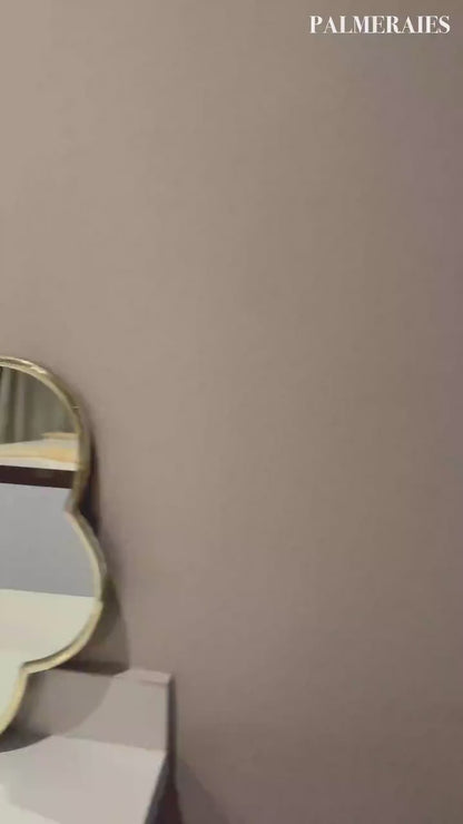 Black Flower Mirror - Handmade Brass Mirror