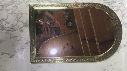 Moroccan Handmade Brass Mirror - Ornate Antique Mirror