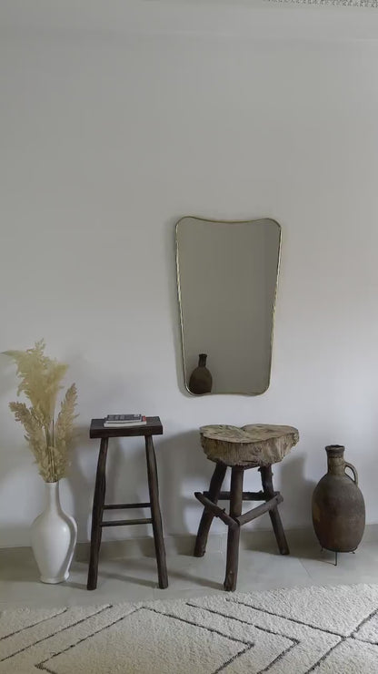 Italian Black Brass Mirror - Butterfly Brass Mirror