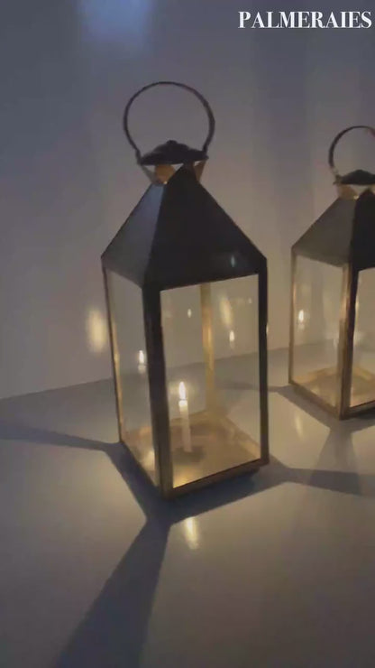 Lanterne en laiton - Lampe lanterne dorée - Lanternes suspendues