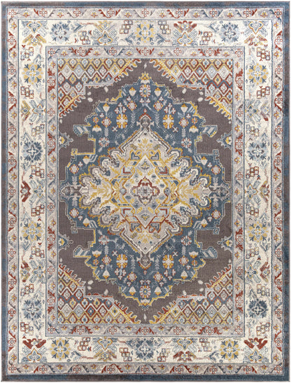 Haymond Brown Medallion Area Rug - Elegant Living Room or Bedroom Decor