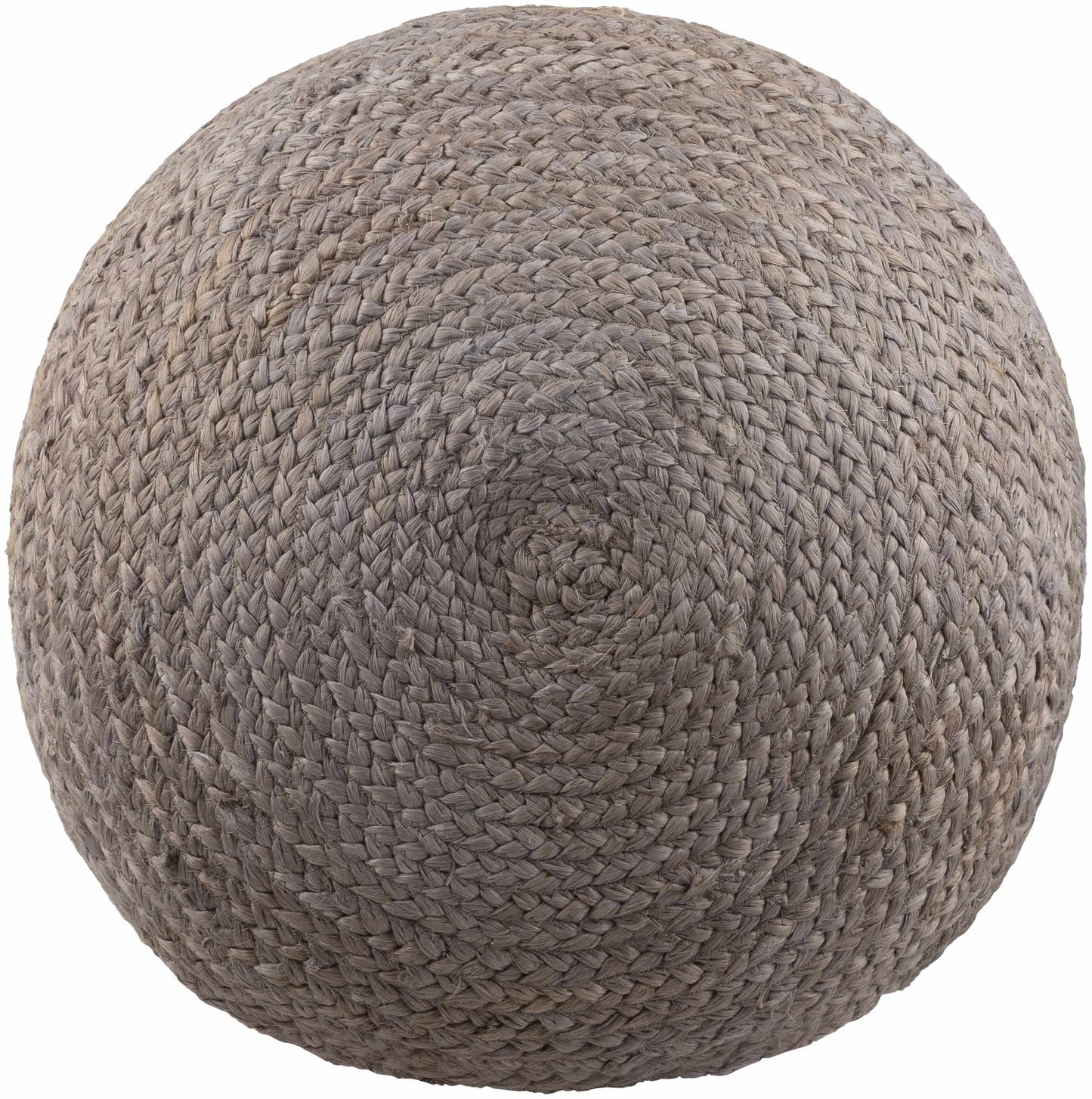 Gray knitted pouf