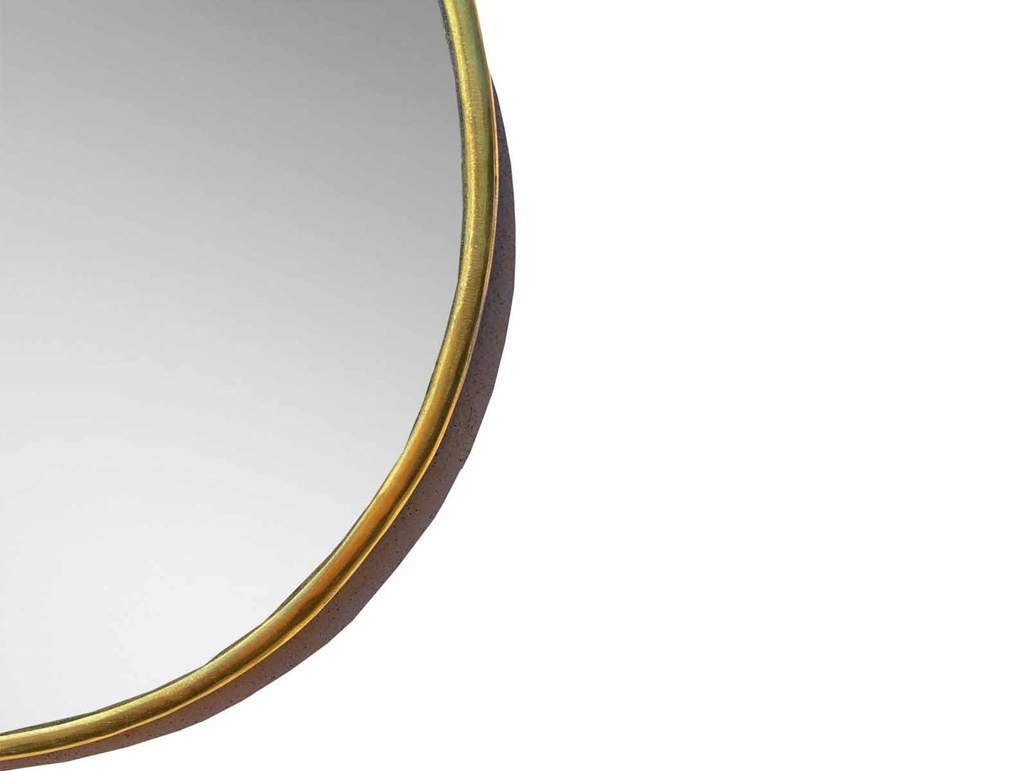Gold Brass Circle Mirror - Unlacquered Brass Mirror