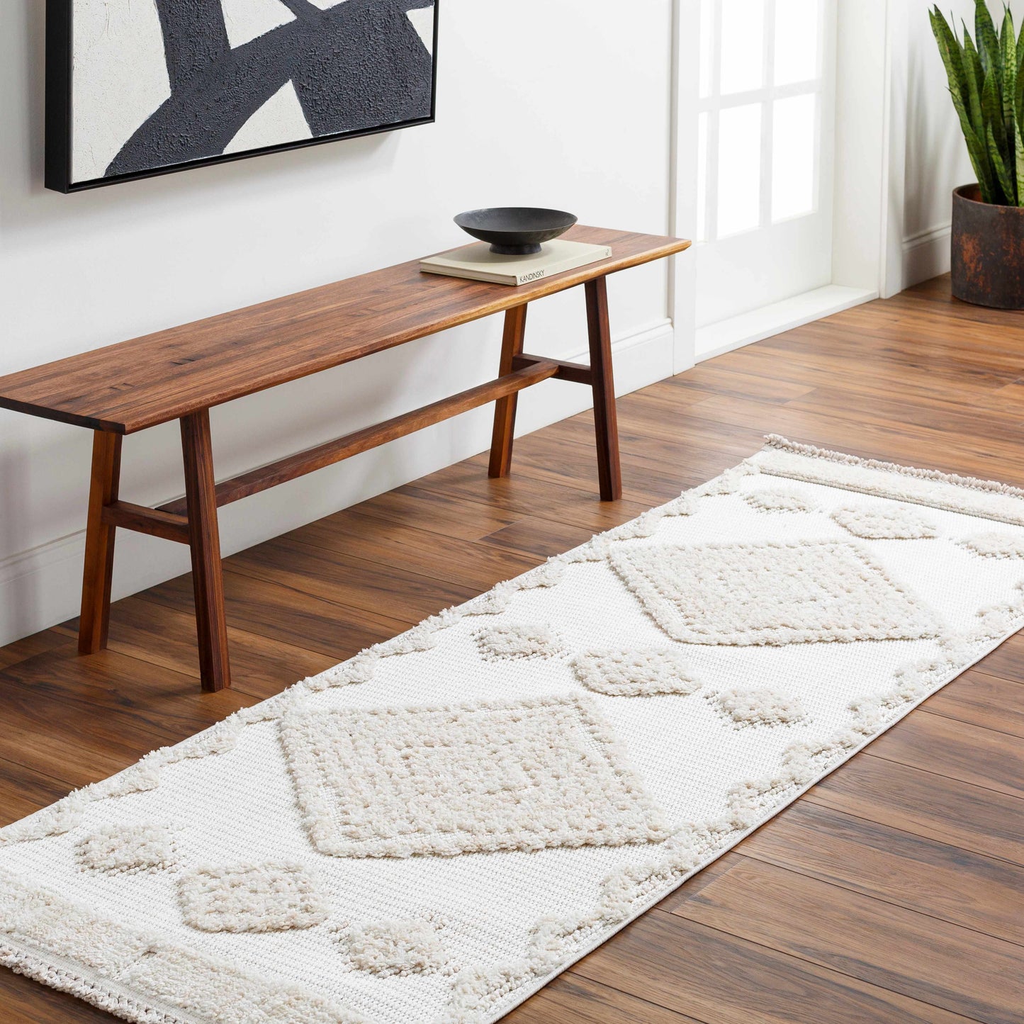 Rustic Area Rug - High-Low Design for Cozy Home Decor