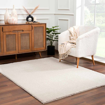 Beige Plush Area Rug - Cozy Home Décor Accent