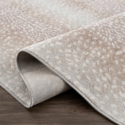 Tan Leopard Print Area Rug - Stylish Home Decor Accent