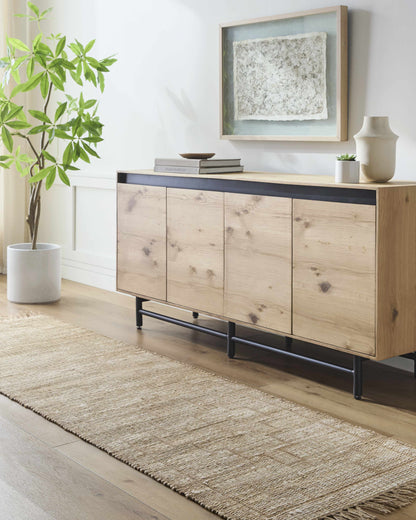 Handwoven Jute Rug - Natural Fiber Eco-Friendly Area Rug