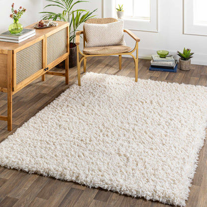 Siari Cream Plush Area Rug - Cozy Solid Home Decor