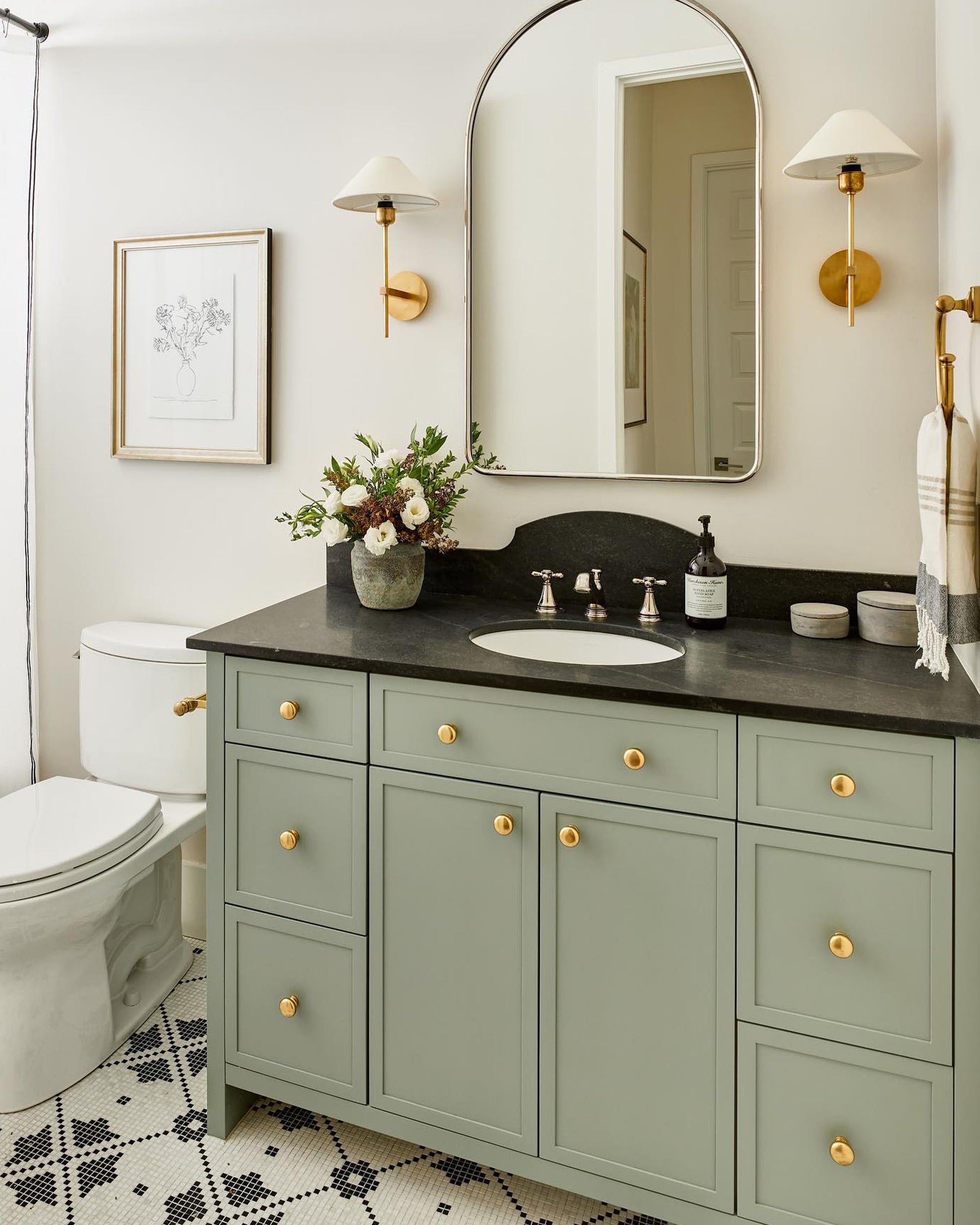 silver arch brass mirrors