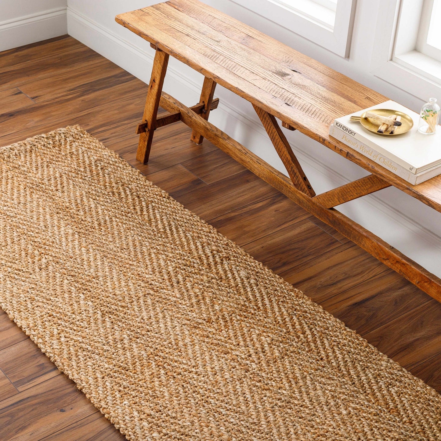 Asaka Jute Area Rug - Eco-Friendly Natural Fiber Floor Decor