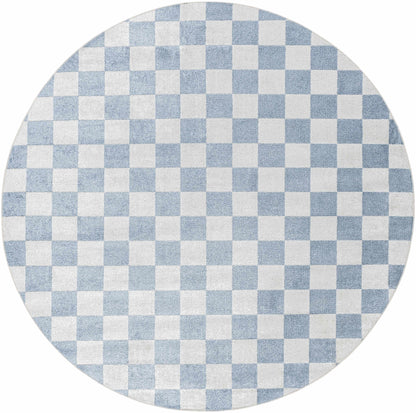 Checkered Washable Area Rug - Stylish Durable Floor Covering